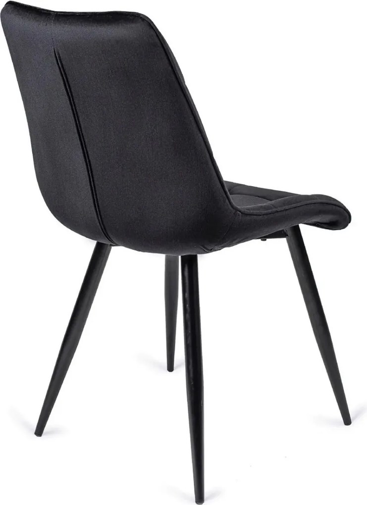 Szék fekete színben, bársony kárpittal. RIO