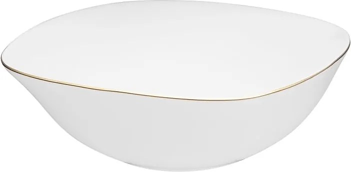 Saláta tálaló leveshez saláta fehér négyzet alakú 19x6 cm