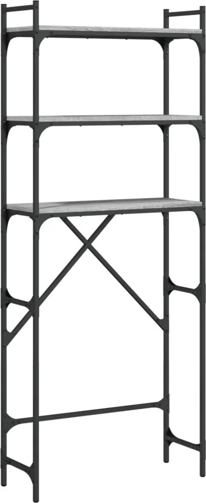 vidaXL szürke sonoma színű szerelt fa mosógéppolc 67 x 25 x 163 cm