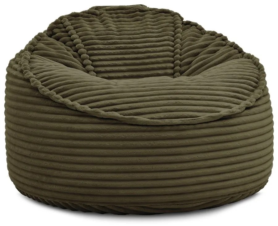 Zöld kordbársony babzsákfotel Socrate – Bobochic Paris