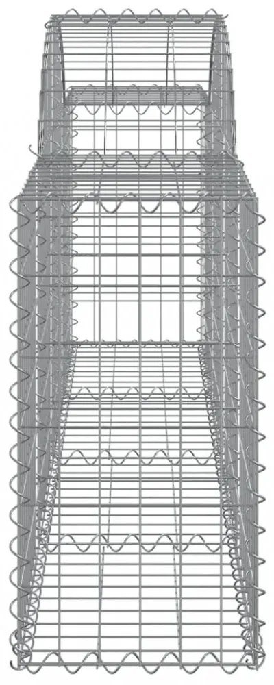 8 db íves horganyzott vas gabion kosár 200x30x60/80 cm
