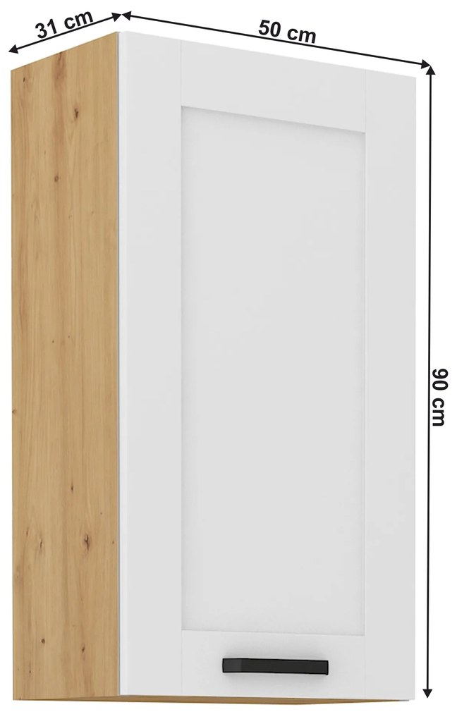Felsőszekrény  Lesana 2 (fehér + artisan tölgy) 50 G-90 1F . 1063968