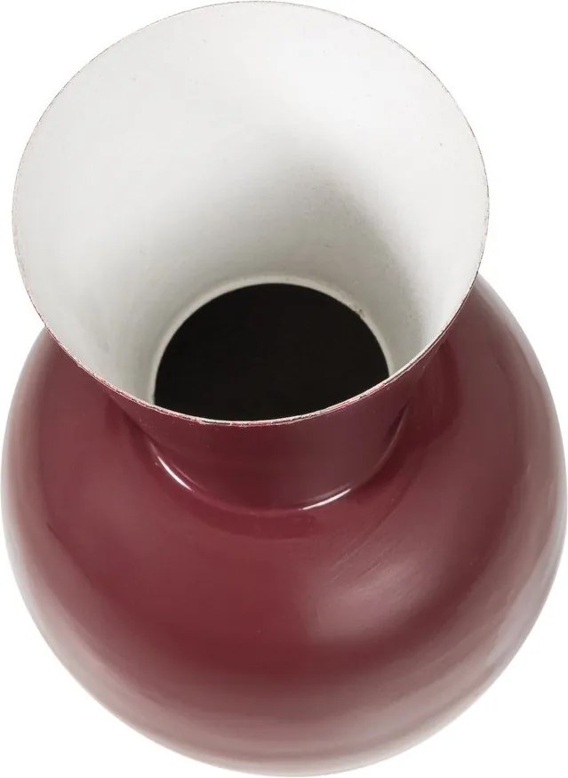 Borvörös fém váza (magasság 38 cm) Auri – WOOOD