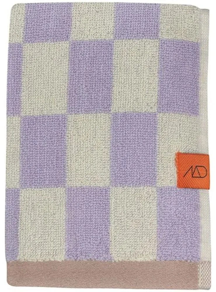 Világossárga-lila organikus pamut törölköző szett 2 db-os 40x55 cm Retro – Mette Ditmer Denmark