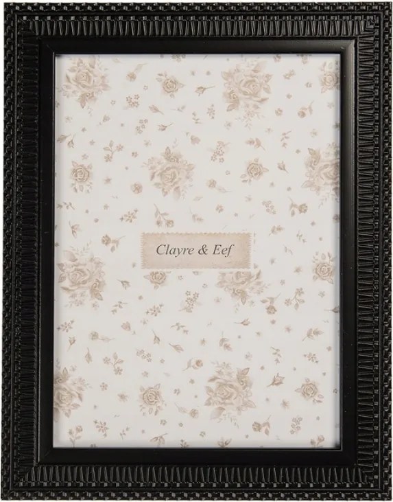 Fekete képkeret Wijlre L dombornyomással 15x20 átmérőjű fényképekhez