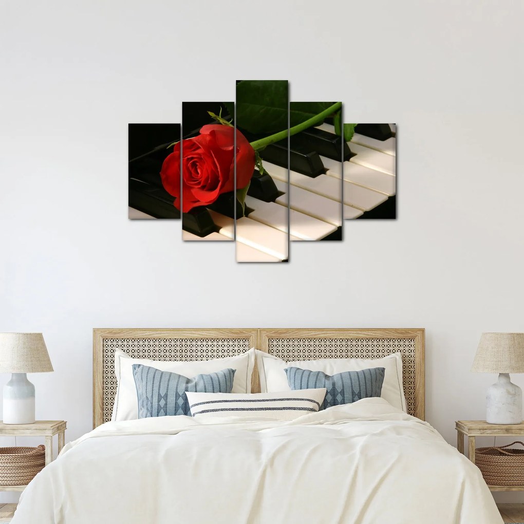 Kép - Zongora és rózsák (150x105 cm)