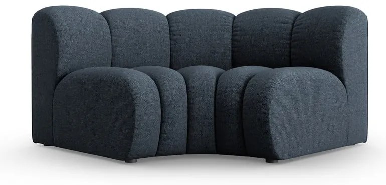 Kék zsenília kanapé modul (variálható sarok) Lupine – Micadoni