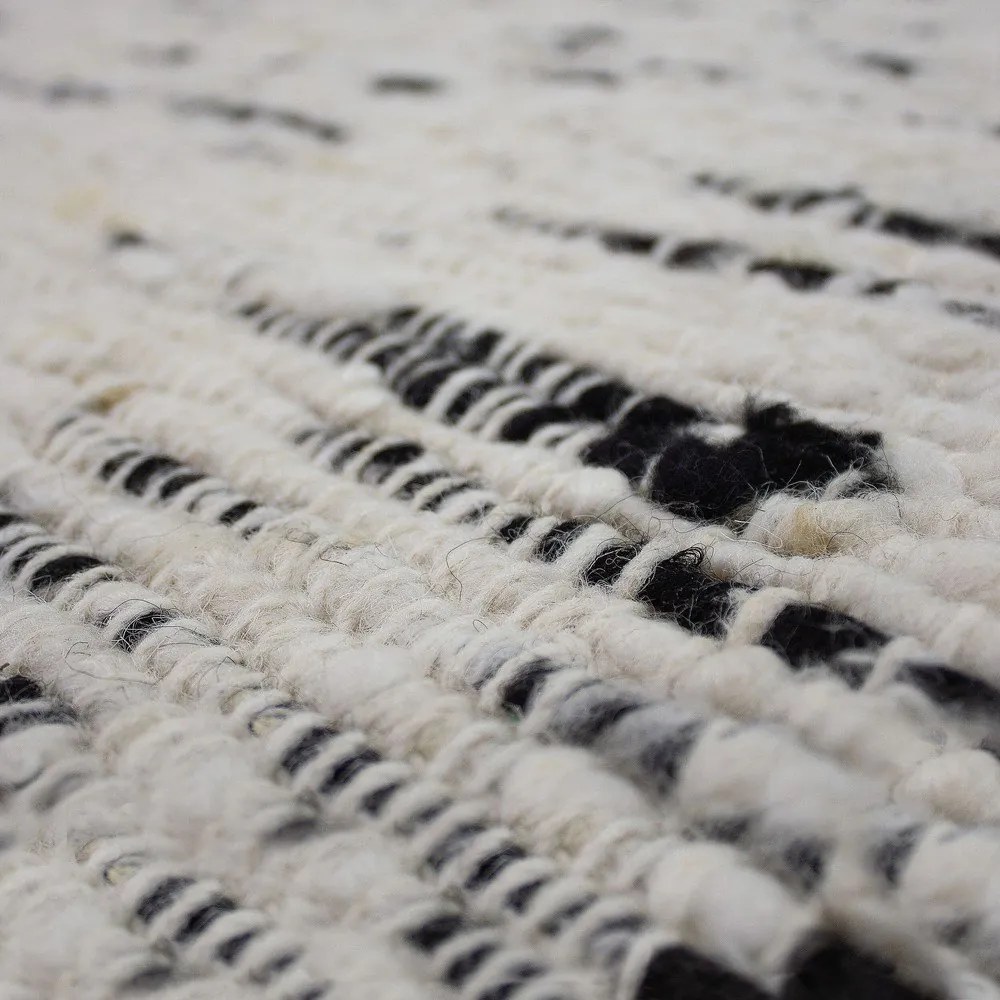 Szürke-elefántcsont színű kézi szövésű gyapjú szőnyeg 140x200 cm Ellsa – Flair Rugs