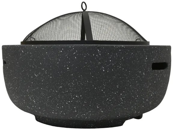 Hordozható fa tábortűz rostéllyal antracit