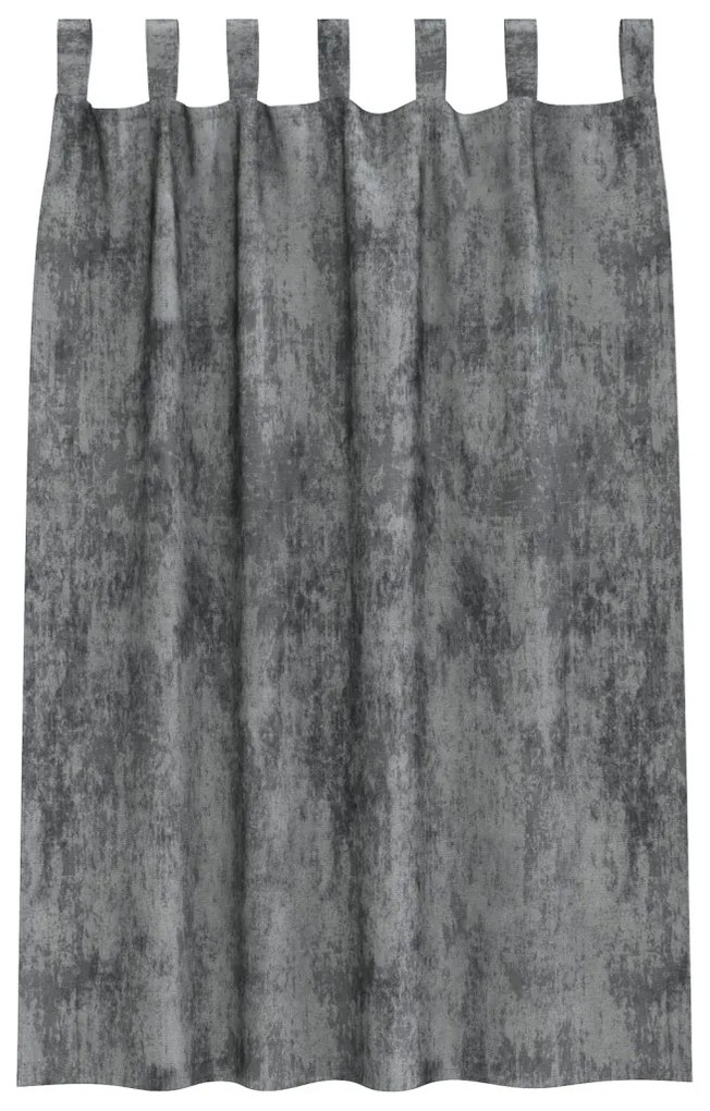 Velúr Függöny 2 db Gombfüllel Szürke 175x140 cm