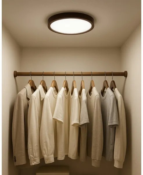 LED mennyezeti lámpatest LED/18W/230V 3000/4000/6500K átm. 23 cm barna