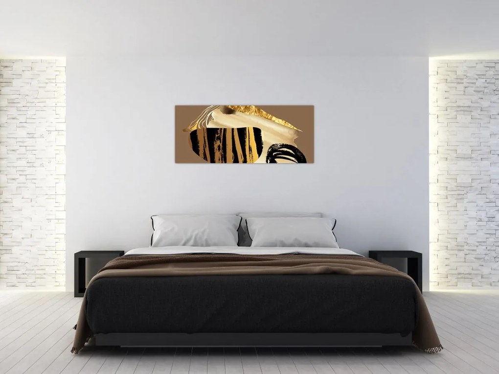 Kép - Absztrakció aranybarna N⁰2 (120x50 cm)