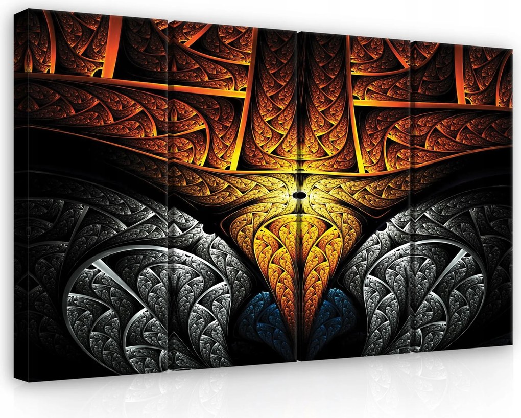 Vászonkép 120x80 Absztrakt fraktál energia fény sötétség kontraszt dinamika