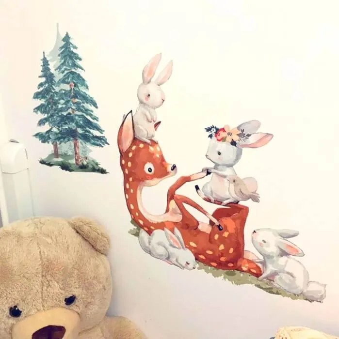 INSPIO Falmatricák - Nyuszik az erdőben