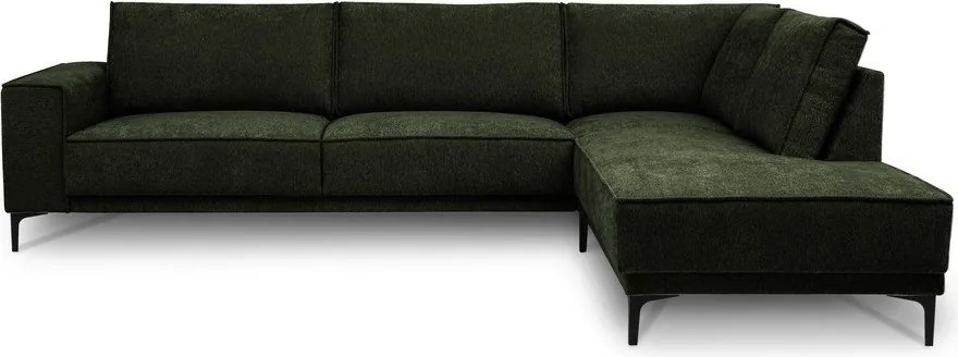 Zöld zsenília sarokkanapé (jobb oldali-L alakú) Copenhagen – Scandic
