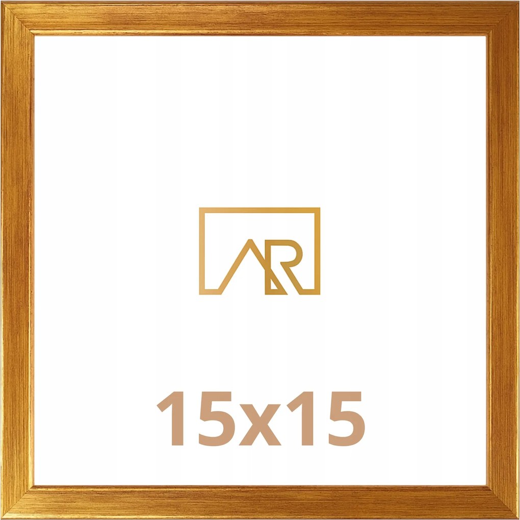Négyzet alakú képkeret idézet mottó 15x15 Régi arany Aura