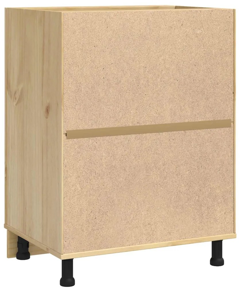 Cabinet fiókkal polcokkal Méz 60 x 46 x 81,5 cm Tömör fenyőfa