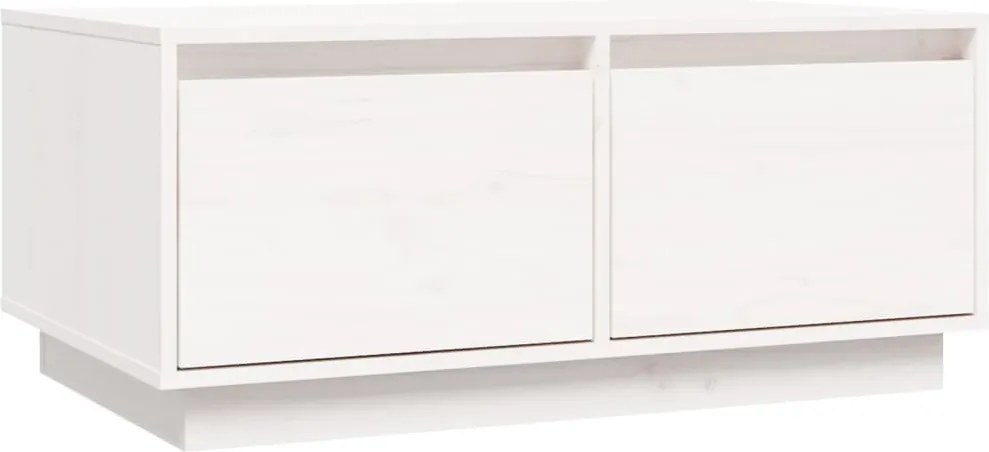 vidaXL fehér tömör fenyőfa dohányzóasztal 80 x 50 x 35 cm