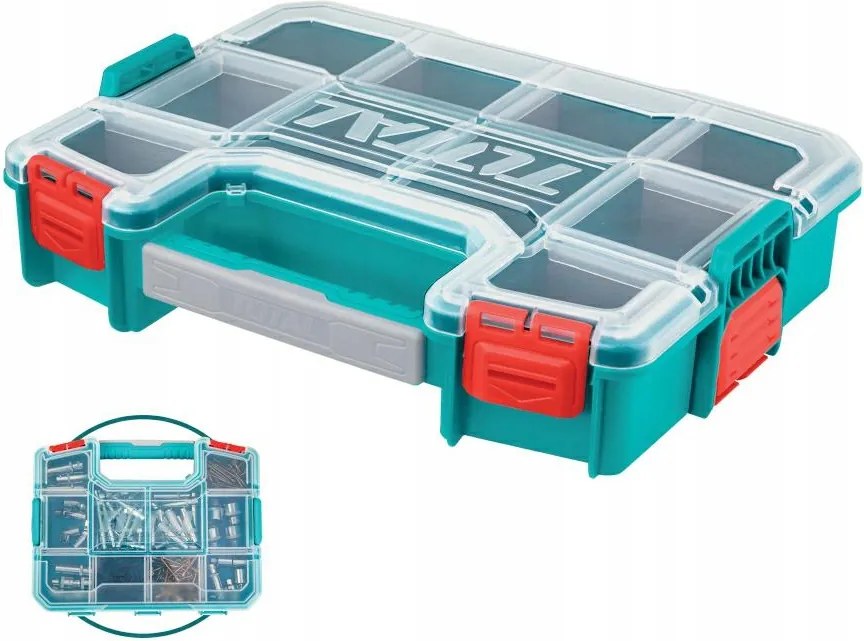 Csavarrendező Csavartároló doboz 10 rekeszes