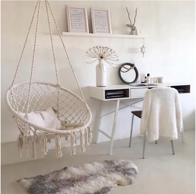 Felfüggeszthető hintaszék CREAM LUXURY párnával