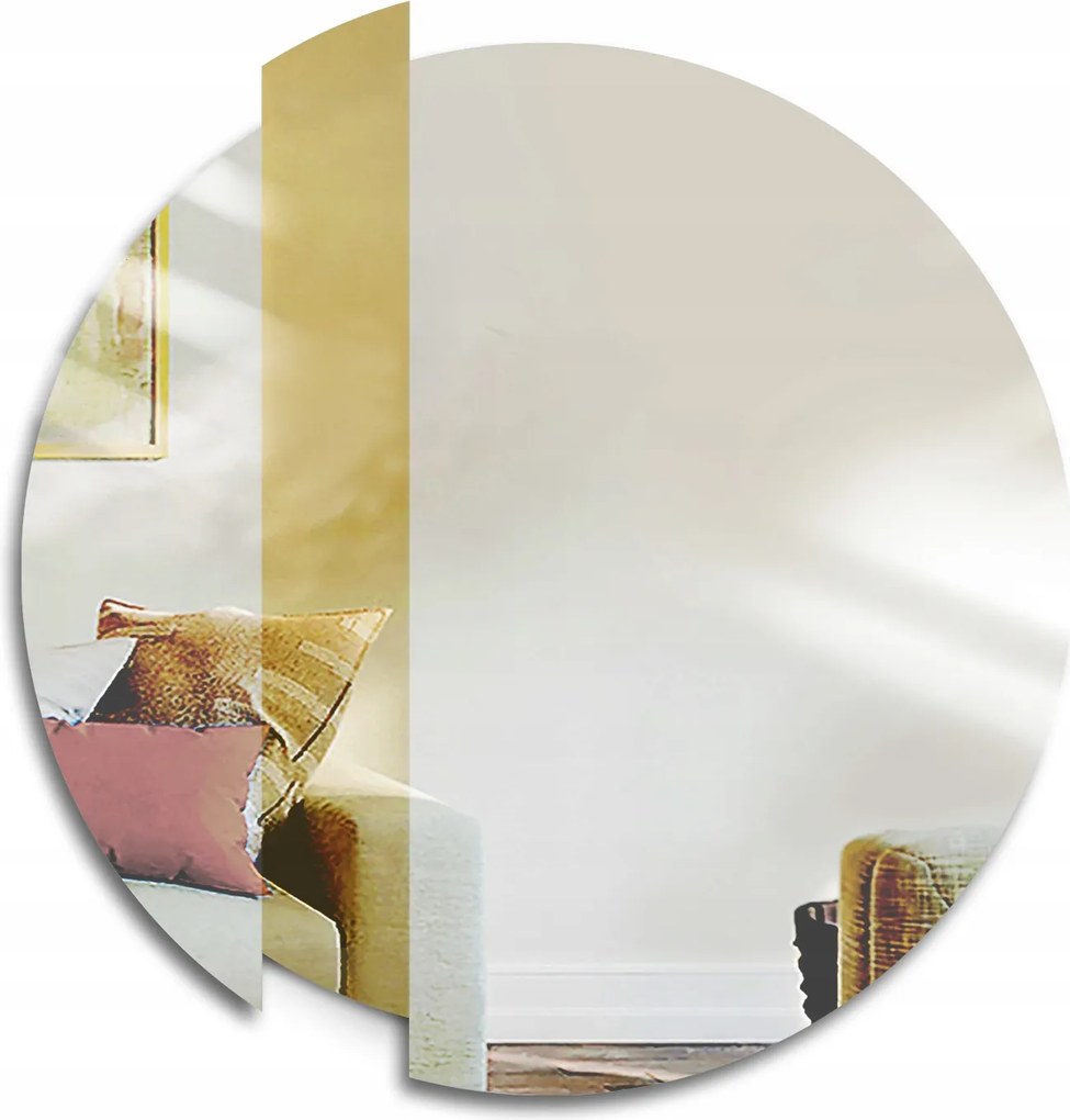 Bona kerek tükör arany csíkkal FI120 cm dekoratív