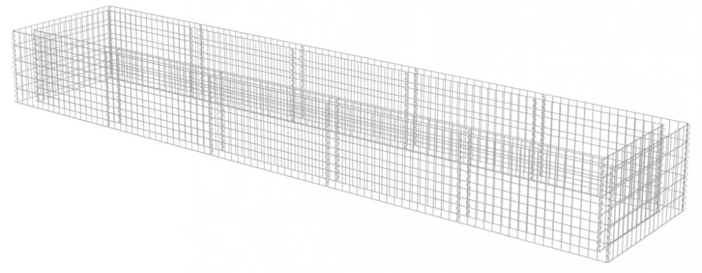 horganyzott acél gabion magaságyás 450 x 90 x 50 cm