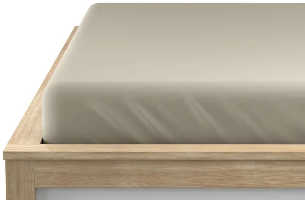 Mikroszálas gumis lepedő homokszínű 90 x 200 cm