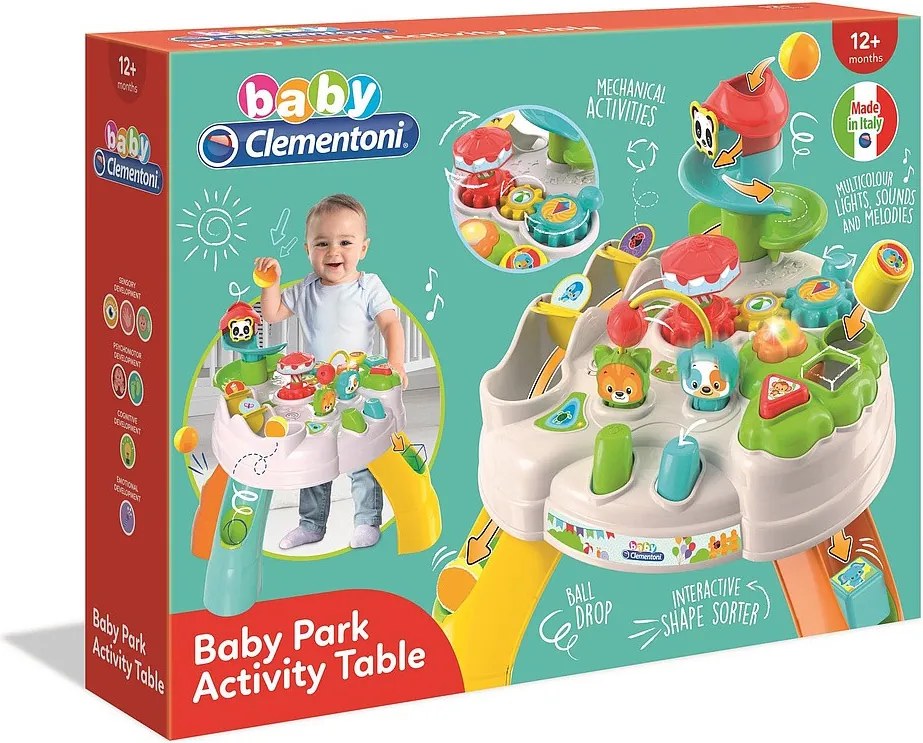 Színes készségfejlesztő interaktív játszópark Activity Table Clementoni