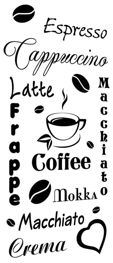 Gario Falmatrica Coffee Szín: Fekete-Matt, Méret: 50 x 100 cm