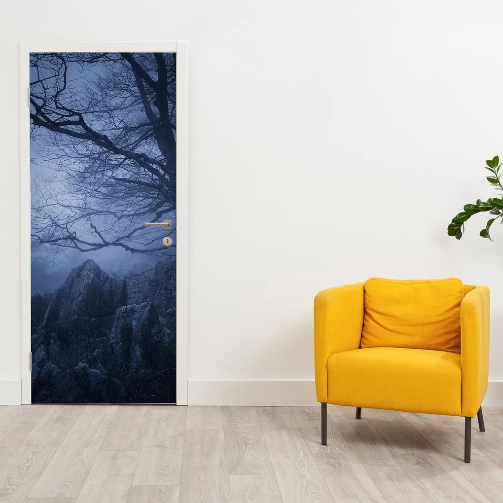 Fotótapéta ajtóra - Sötét erdő (95x205cm)