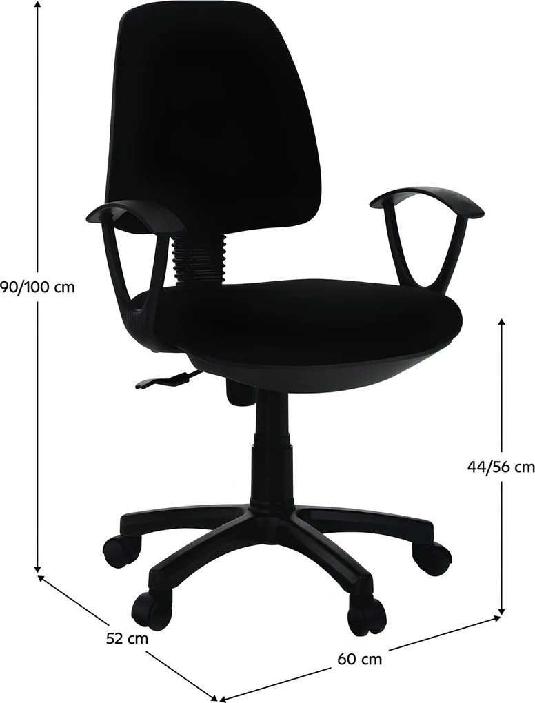 Irodaiszék, fekete, COLBY NEW