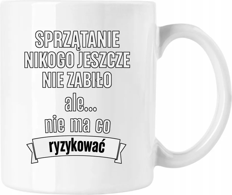 Takarító bögre vicces fehér 330ml