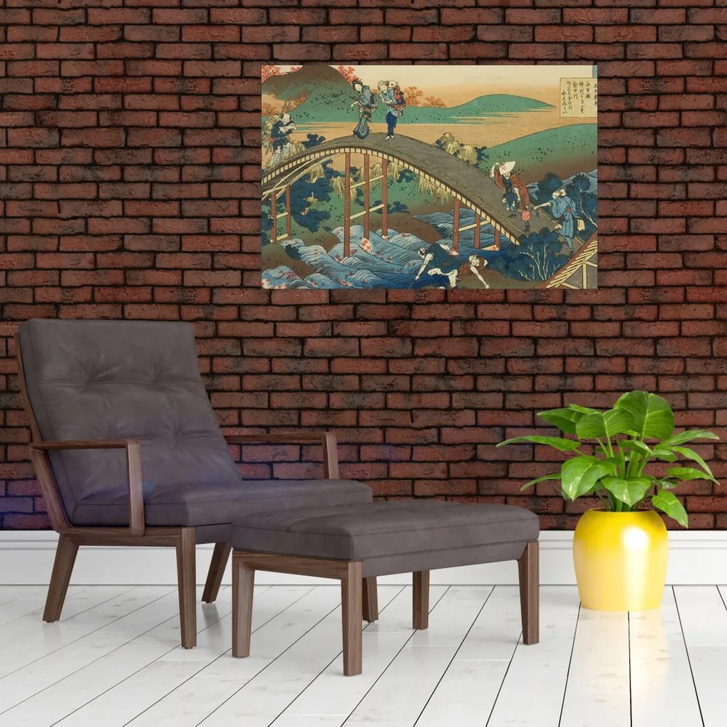 Kép - Katsushika Hokusai, Ariwara no Narihirafrom the series One Hundred, Poems Explained by the Nurse (Hyakunin isshu uba ga etoki), reprodukciók (90x60 cm)