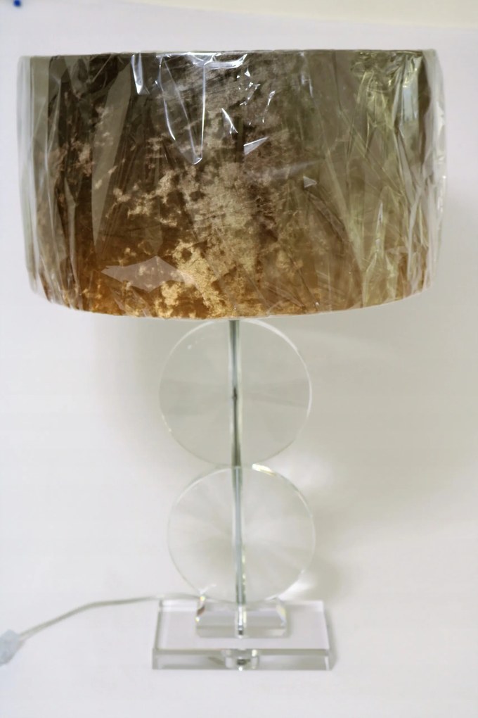 Asztali lámpa arany kristály lámpabúra magas