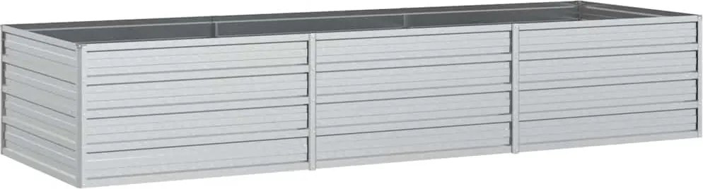 vidaXL ezüstszínű horganyzott acél kerti magaságyás 240 x 80 x 45 cm
