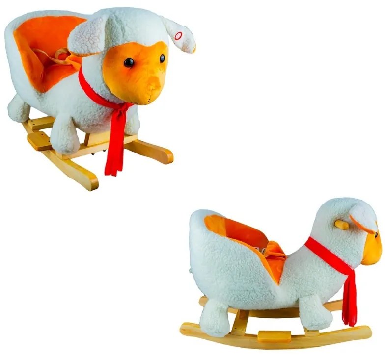 Bárányka alakú hintaszék, biztonsági övek, 60x34x45 cm