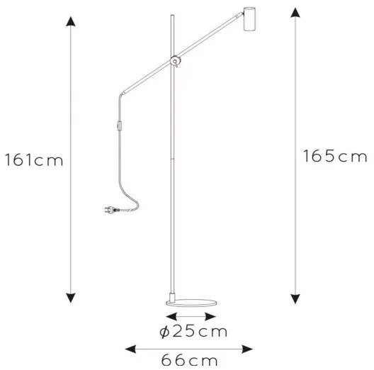 Lucide 30772/01/30 - Állólámpa PHILINE 1xGU10/5W/230V
