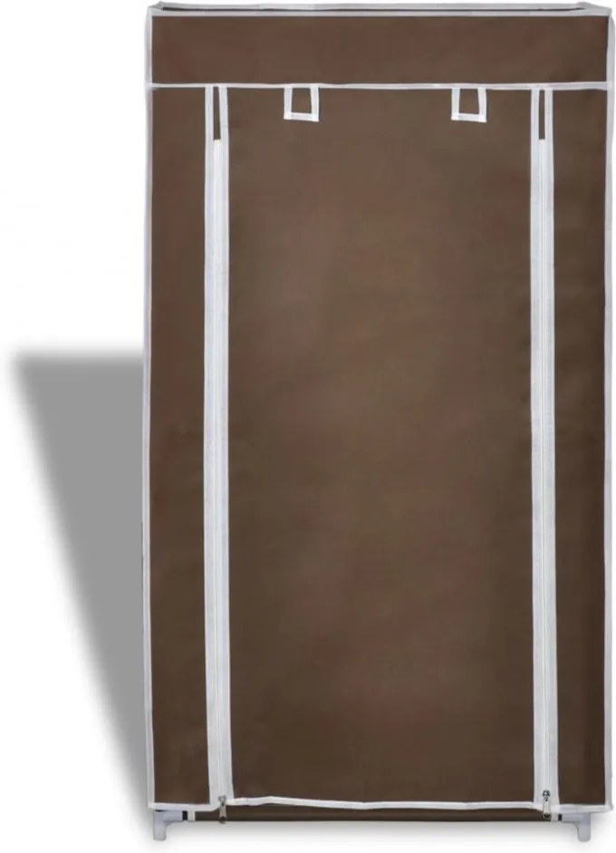 Szövet Cipősszekrény Fedeles 58 x 28 x 106 cm Barna