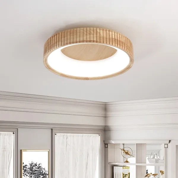 Brilagi - FALCON WOOD MODERN LED mennyezeti lámpatest, 30 W, 230 V, Ø 45 cm, fa