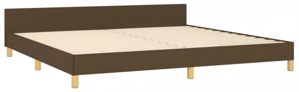 sötétbarna szövet ágykeret matrac nélkül 200 x 200 cm