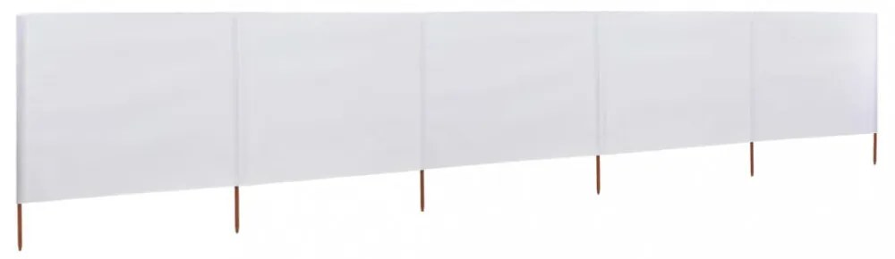 homokfehér 5 paneles szövet szélfogó 600 x 160 cm