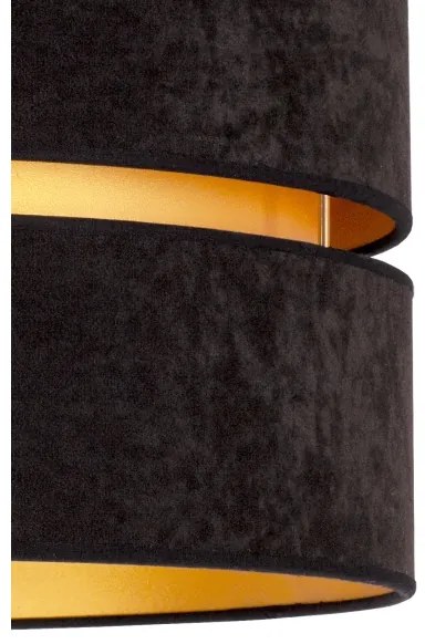 Duolla - Csillár zsinóron DUO 1xE27/15W/230V átm. 40 cm fekete/arany