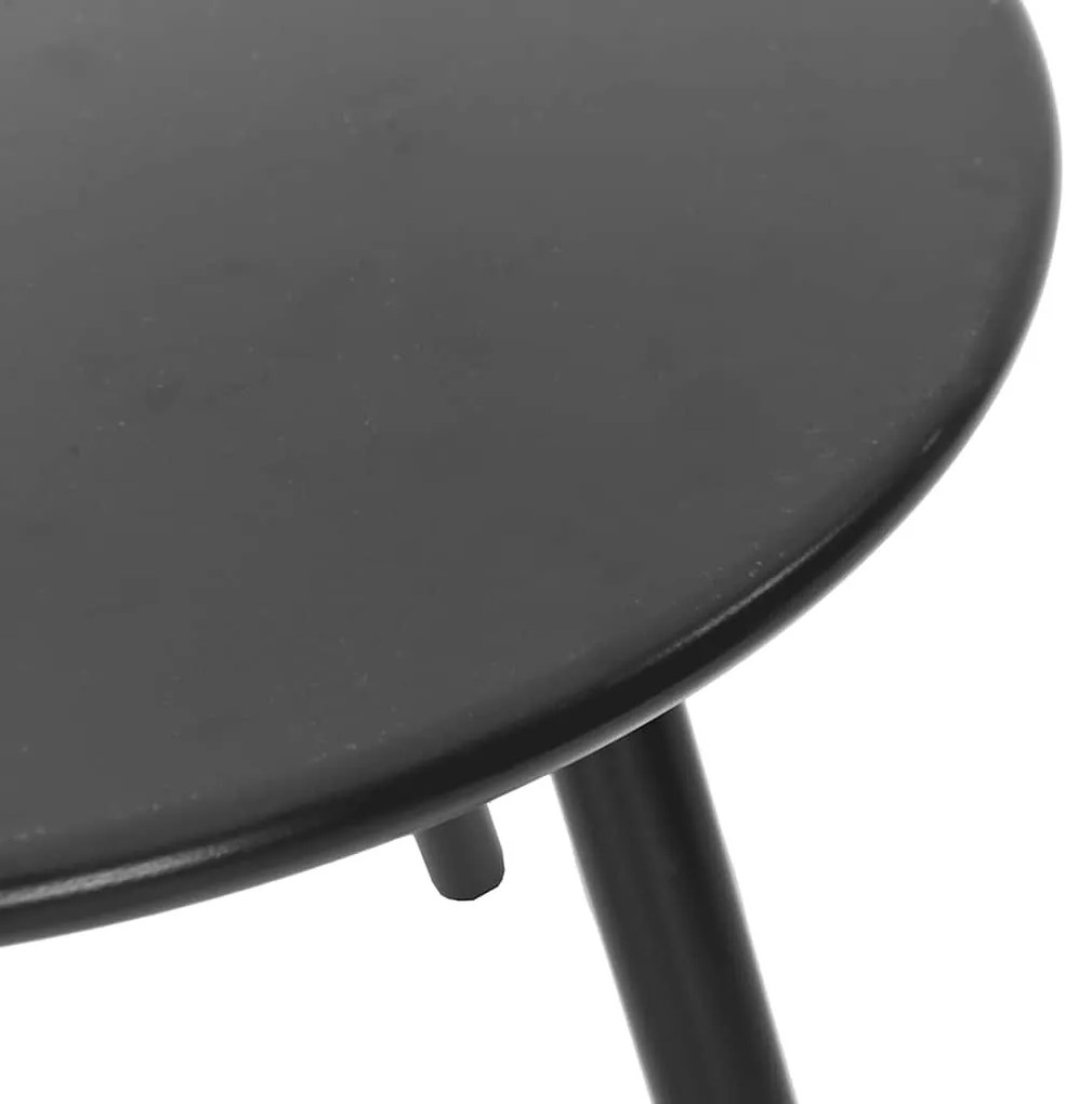 3 db fekete és világosszürke polyrattan kerti szék szett