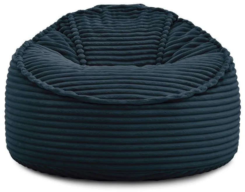 Sötétkék kordbársony babzsákfotel Socrate – Bobochic Paris