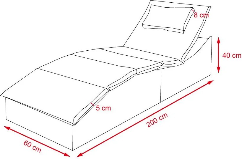 SAVANA rattan nyugágy - állítható, szürke/bézs
