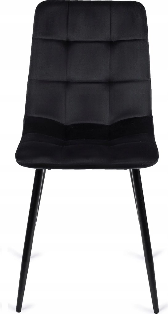 Krzesło PERU Czarne Welurowe