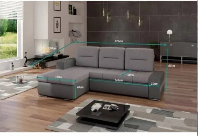 OTTAVIO ágyazható sarok ülőgarnitúra