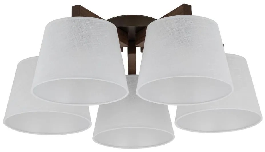 Brilagi - Felületre szerelt LATTE csillár 5xE27/15W/230V fenyő/fehér