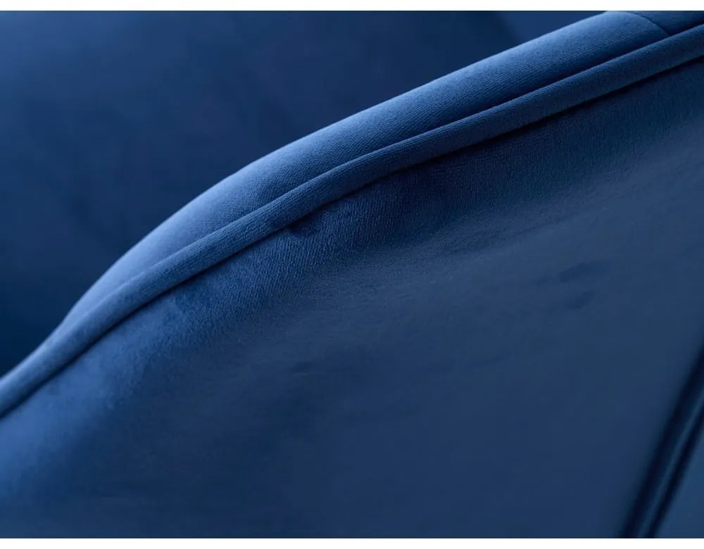 Sötétkék kárpitozott karfás étkezőfotel szett 2 db-os Nolan Square – Unique Furniture