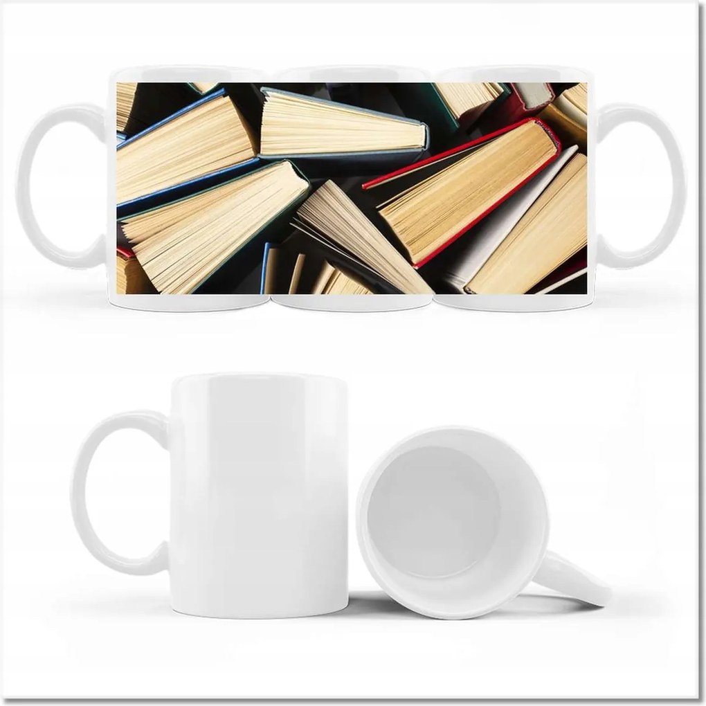 Fotós bögre Könyv motívum a lengyel nyelvi terembe